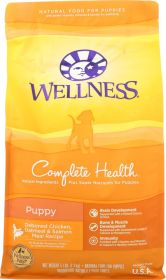 WELLNESS: Chicken Salmon and Oatmeal Natural Dry Puppy Food, 5 lb