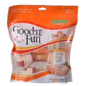 Healthy Hide Good 'n' Fun Triple-Flavor Bones - Beef, Pork & Chicken - Medium - 3 Pack - (6" Bones)