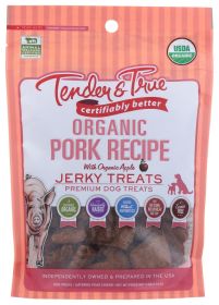 TENDER AND TRUE: Dog Treat Pork Jerky Org, 4 OZ