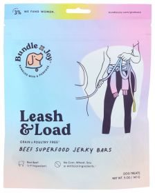 BUNDLE X JOY: Leash and Load Beef Jerky Superfood Bars, 5 oz