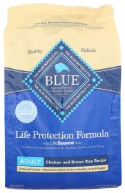 BLUE BUFFALO: Life Protection Formula Adult Dog Food Chicken and Brown Rice Recipe, 15 lb