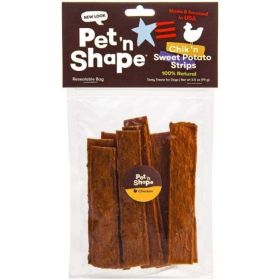 Pet 'n Shape Natural Chik 'n Sweet Potato Strips Dog Treats - 3.5 oz