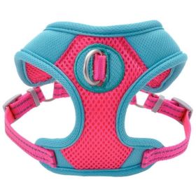 Coastal Pet Pro Reflective Mesh Dog Harness Fuchia with Teal 5/8" - X-Small