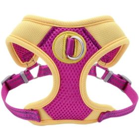 Coastal Pet Pro Reflective Mesh Dog Harness Purple with Yellow 1" - Large