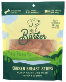 BEG AND BARKER: Chicken Breast Strips Dog Treats, 4 oz