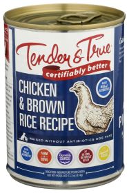 TENDER AND TRUE: Chicken and Brown Rice Canned Dog Food, 13.2 oz