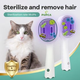 Cat Comb Dog Hair Remover Brush UVC Sterilization Pet Grooming Slicker Needle Comb Cat Sterilization Comb Pet Brush For Shedding And Grooming Self-Cl