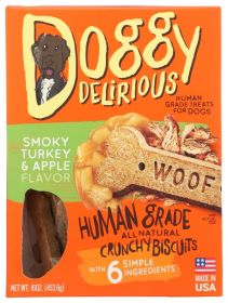 DOGGY DELIRIOUS: Smoky Turkey And Apple Bones, 16 oz