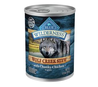 BLUE BUFFALO: Wolf Creek Stew Chunky Chicken Stew Adult Dog, 12.5 oz