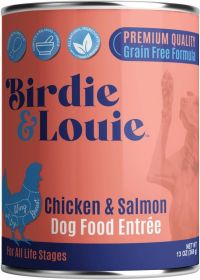 BIRDIE & LOUIE: Wet Dog Food Real Chicken and Salmon, 13 oz