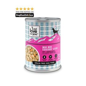 I&LOVE&YOU: Moo Moo Venison Stew Dog Food Can, 13 oz