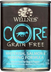 WELLNESS: Core Whitefish Salmon Herring Formula Dog Food, 12.5 oz