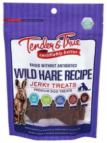 TENDER AND TRUE: Wild Hare Jerky Treats, 4 oz