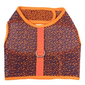 Active Mesh Dog Harness with Leash (Color: Orange & Blue, Size: X-Small)