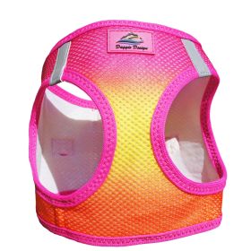 American River Choke Free Dog Harness Ombre Collection (Color: Raspberry Pink and Orange, Size: XX-Small)