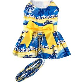 Catching Waves Dog Dress with Matching Leash (Size: X-Small)