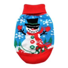 Combed Cotton Ugly Snowman Holiday Dog Sweater (Size: XX-Small)