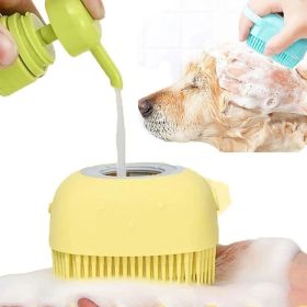 Bathroom Puppy Big Dog Cat Bath Massage Gloves Brush Soft Safety Silicone Pet Accessories for Dogs Cats Tools Mascotas Products (Color: Blue, Size: 8.5x7.9x5.5cm)