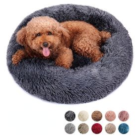 Soft Dog Bed Cat Beds Cat Sleeping Plush Mat Cushion Kitten Nest Sofa Kennel For Puppy Colorful Fluffy Warm Comfortable Pet Bed (Color: Blue, Size: 60cm)