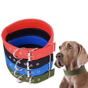 Pet Collar Simple Solid Color Dog Collar Leather Lining Adjustable Small Dog Collar Bichon Labrador Medium To Large Dog Collar (Kleur: red, Size: 2.0cm*48cm)