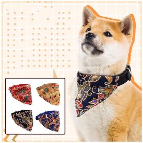 New Adjustable Pet Dog Triangular Bandage Puppy Cat Scarf Bandana Collar Bibs Cat Neck Decor Dress Up Birthday Party Washable (Color: Khaki, Size: 37cm)