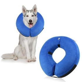 Soft Dog Cone Collar for After Surgery - Inflatable Dog Neck Donut Collar - Elizabethan Collar for Dogs Recovery (colour: CQLQ05 Cows Point hook and loop, Size: M)