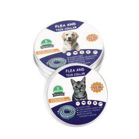 Flea & Tick Collar for Cats and Dogs; 2 Pack; 14 Months Protection; Kills & Repels Fleas and Ticks; Adjustable length (colour: Grey - cans, Size: Cat - Length 39cm)