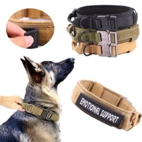 Pet Collar For Dog & Cat; Adjustable Nylon Outdoor Dog Collars For Medium Large Dogs; Dog Collar (Color: Army Green, Size: L)