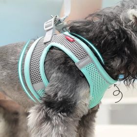 Pet Harness For Dog & Cat; No Pull Breathable Dog Vest Harness For Walking; Anti Escape Dog Harness (Color: Sky Blue, Size: S)