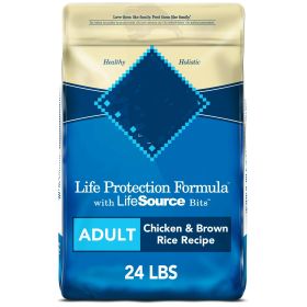 Life Protection Formula Chicken and Brown Rice Dry Dog Food for Adult Dogs;  Whole Grain (Size: 24 lbs)