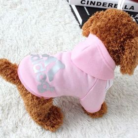 Two Legged Cotton Warm Dog Hoodie (Color: Pink, Size: 3XL)