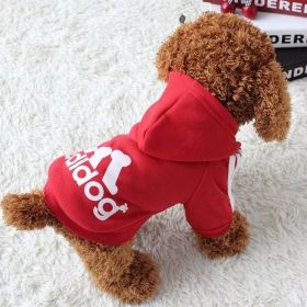 Two Legged Cotton Warm Dog Hoodie (Color: Red, Size: 5XL)