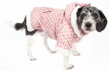 Polka-Dot Couture-Bow Pet Hoodie Sweater (Size: Small)