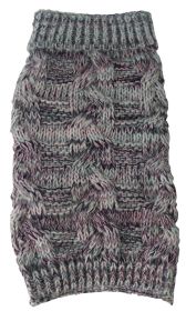 Royal Bark Heavy Cable Knitted Designer Fashion Dog Sweater (Size: Small)