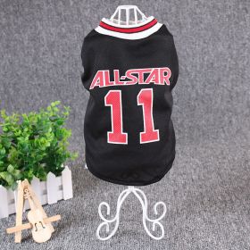 Hot World Cup Ball Spring And Summer Dog Vest Pet Supplies (Color: Black, Size: S)