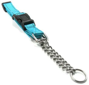 Pet Life 'Tutor-Sheild' Martingale Safety and Training Chain Dog Collar (Color: Blue, Size: Small)