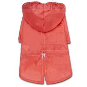 Touchdog Split-Vent Designer Waterproof Dog Raincoat (Color: Red, Size: X-Small)