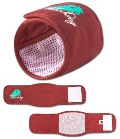 Touchdog Gauze-Aid Protective Dog Bandage and Calming Compression Sleeve (Color: Red, Size: Medium)