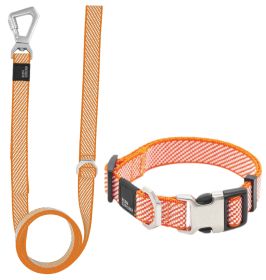 Pet Life 'Escapade' Outdoor Series 2-in-1 Convertible Dog Leash and Collar (Color: Orange, Size: Large)