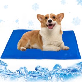 Dog Cooling Mat, Pet Cooling Mat for Dogs and Cats, Pressure Activated Dog Cooling Pad, No Water or Refrigeration Needed, Non-Toxic Gel (Size: 50x65cm)