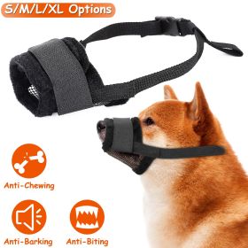 Pet Dog Muzzle Mask Adjustable Dog Mouth Cover (Size: S)