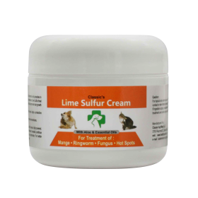 Lime Sulfur Pet Skin Cream - Pet Care and Veterinary Treatment for Itchy and Dry Skin - Safe Solution for Dog;  Cat;  Puppy;  Kitten;  Horseâ€¦ (Size: 2 oz)