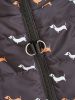 Cartoon Cardigan Waistcoat with Zipper Tractive Hole for Dogs