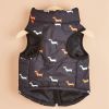 Cartoon Cardigan Waistcoat with Zipper Tractive Hole for Dogs