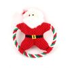 Christmas pet plush toys dog voice toys grinding teeth resistant toys cat toy cartoon cotton rope toy