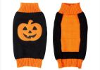 Pet Dog Halloween Costume Pumpkin Skull Death Pattern Pet Knit Sweater