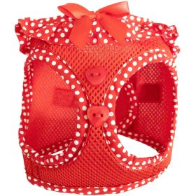 American River Choke Free Dog Harness Polka Dot Collection (Color: Red Polka Dot, Size: XX-Small)