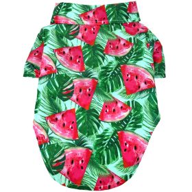 Hawaiian Camp Shirt (Color: Juicy Watermelon, Size: X-Large)