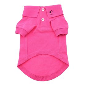 Solid Dog Polo (Color: Raspberry Sorbet, Size: 2X-Large)