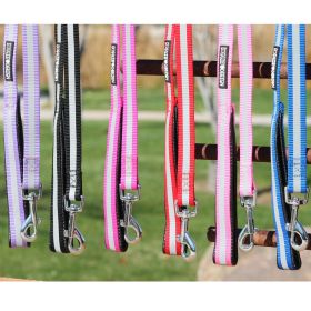 Reflective Nylon Leash with Soft Grip Handle (Color: Candy Pink, Size: 3/4 in. Wide x 5 ft. Long)